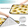 Washable Non-Slip Dog Mat for Indoor Use, 20 x 24 in, Sunflower with Gold Geometric Lines, 3-Pack view 4