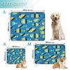 Washable Non-Slip Dog Mats for Floors and Beach, 61 x 91.4 cm + 91.4 x 106.7 cm, Goldfish Cartoon Blue, 2-Pack view 3