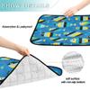 Washable Non-Slip Dog Mats for Floors and Beach, 61 x 91.4 cm + 91.4 x 106.7 cm, Goldfish Cartoon Blue, 2-Pack view 4