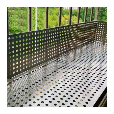 SXYKXYDL 304 Stainless Steel Perforated Sheet, Cat Balcony Net Safety Panel, Decorative Anti-Theft Grille, 3-Piece Set, 0.5 x 1 m