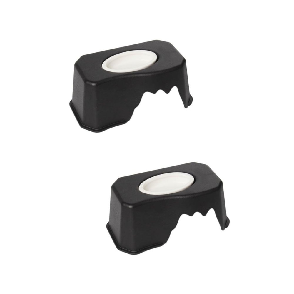 INOOMP 2-Piece Reptile Food and Water Bowls with Hide, Black