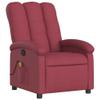IKAYAA Massage Recliner Chair, Wine-Red Fabric view 3