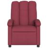 IKAYAA Massage Recliner Chair, Wine-Red Fabric view 4