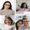 Hubeye Retro Reading Glasses for Women, Oversized Blue-Light-Blocking Computer Readers, Cat-Eye Frame, Fashionable Women's Eyewear (Black + Green + Rainbow, 2.50) view 2