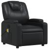 IKAYAA Reclining Massage Chair, Black Faux Leather view 3