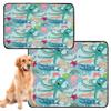 Washable Non-Slip Dog Mats for Outdoor Use, 61 x 91.4 cm + 91.4 x 106.7 cm, Ocean Patterns, 2-Pack view 2