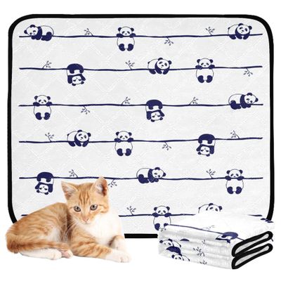 Washable Non-Slip Pee Pads for Large Dogs, 20 x 24 in, Panda Pattern, 3-Pack