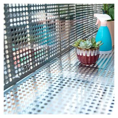 Safety Net, 304 Stainless Steel Perforated Sheet, 1 Piece, Anti-Theft Window Protection Pad, Balcony and Garden Safety Net, Fall-Protection and Escape-Resistant Wire Mesh (Color: Silver, 1 mm, Size: