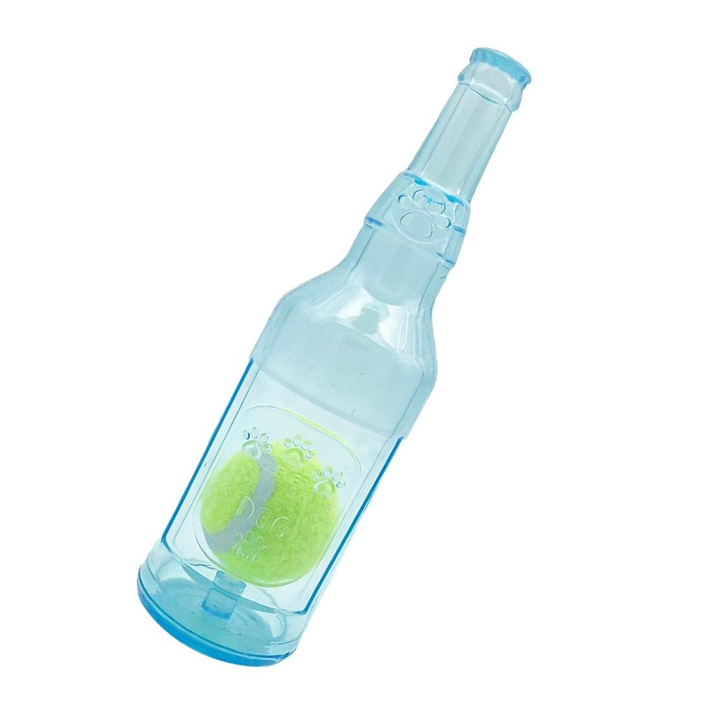 Interactive Water Bottle Dog Toy with Squeaker and Ball