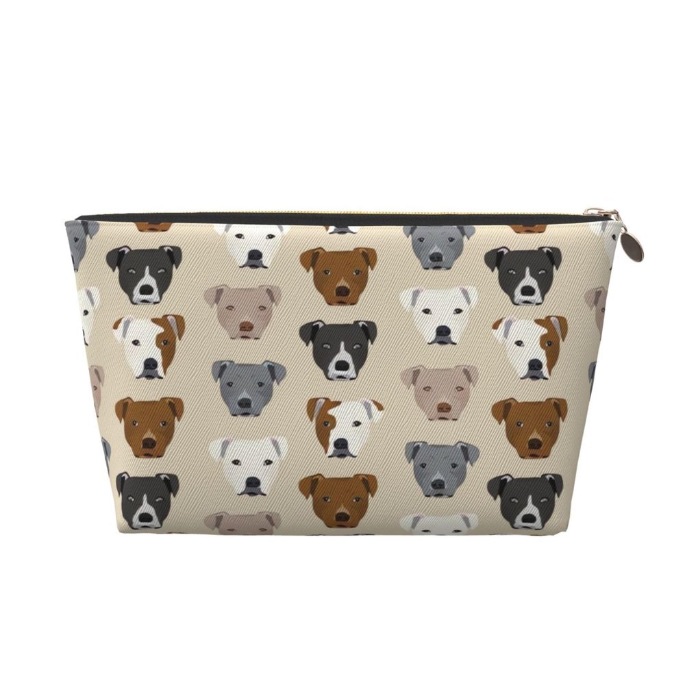 Pitbull Dog Makeup Bag for Women