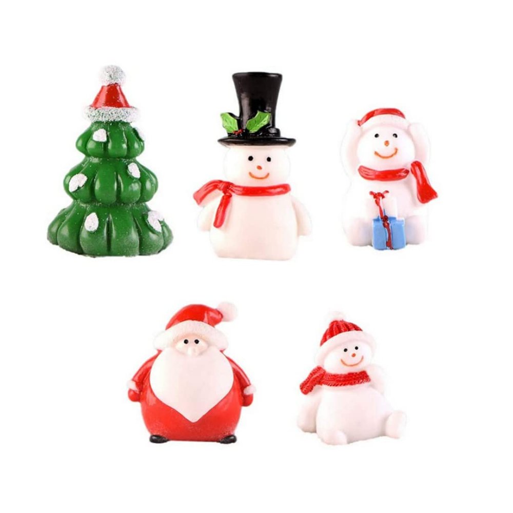 SMELEYOU Christmas Decoration Fish Tank Ornaments 5pcs
