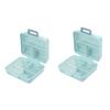 FRCOLOR 2-Pack 7-Day Pill Organizers, Blue Plastic view 1