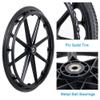 Wheelchair Rear Wheel Replacement Set, 2-Pack, 20 x 1.75, Black, 12 mm Bearing view 3