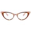 moomoobird Blue Light Blocking Glasses for Women, Cat-Eye Fashion Frames, TR90 Eyewear with Acetate Temples (Khaki Leopard) view 2