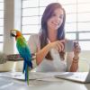 Natural Parrot Perch Stand view 2