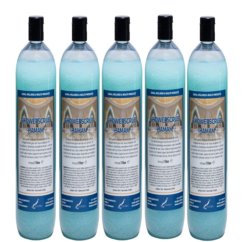 Showerscrub Hamam 5 x 1 Liter - Transparent