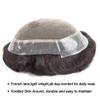 Natural-Looking Men's Hairpiece with French Lace and Poly Perimeter view 3