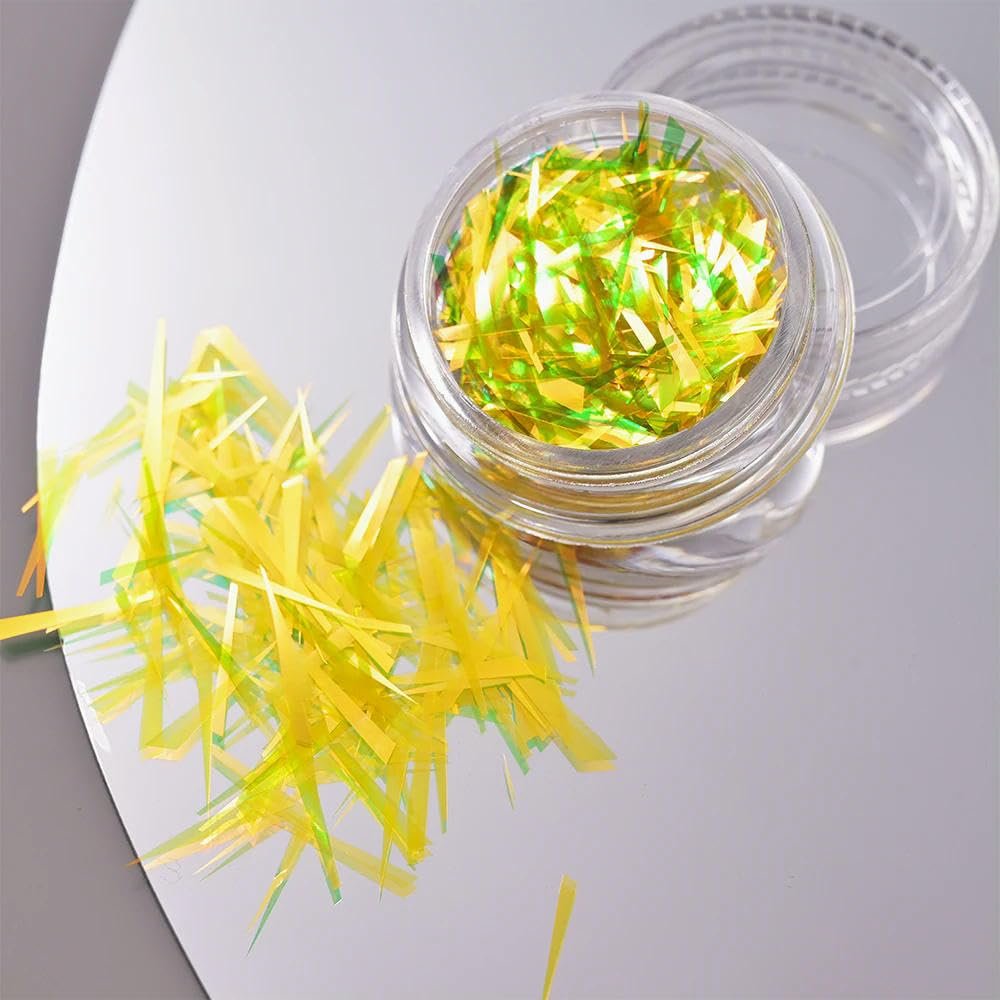 Optxzn Glass-Effect Aurora Nail Stickers, 1 Piece