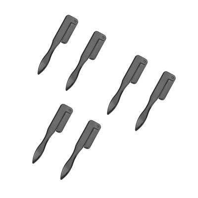 Baluue 6-Pack Foldable Stainless Steel Eyelash and Eyebrow Combs