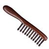 Baluue 2-Piece Wooden Wide-Tooth Curl Comb Set, Sandalwood view 4