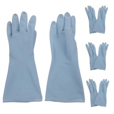 MOLUCKFU 4 Pairs PVC Household Gloves for Cleaning and Gardening