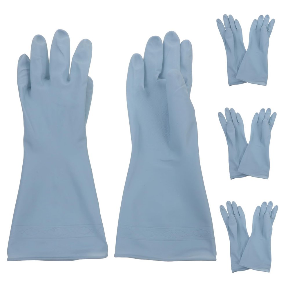 MOLUCKFU 4 Pairs PVC Household Gloves for Cleaning and Gardening