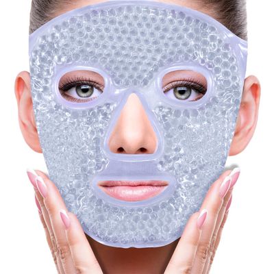 KOLZEMV Cooling Face Mask with Hook-and-Loop Closure, Reusable Hot and Cold Eye Mask