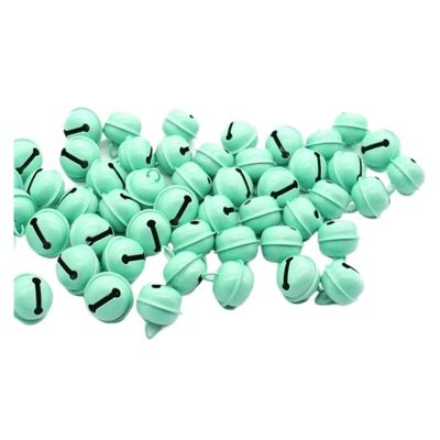 PJQUEKAIPJ Jingle Bells, 100/50/20-Piece Pendant Decorations for Dog Collars, Name Tags and DIY Pet Keychains, Light Green, 22 mm, 100 Pieces