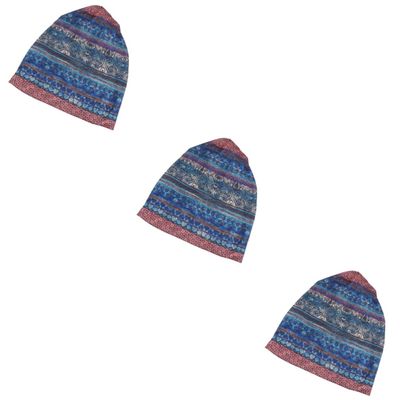 SOIMISS 3-Piece Cotton Headscarf Set for Pregnant Women, Breathable and Comfortable, Blue