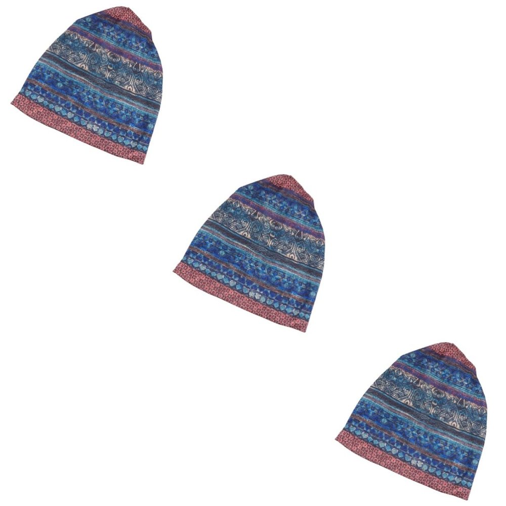 SOIMISS 3-Piece Cotton Headscarf Set for Pregnant Women, Breathable and Comfortable, Blue