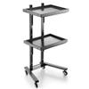 MiBoce 2-Tier Stainless Steel Salon Storage Cart with Wheels, Foldable view 1