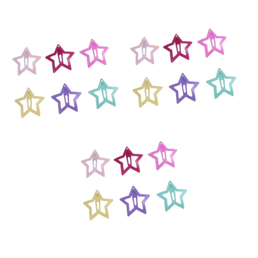 FRCOLOR 36-Piece Children's Star Hair Clip Set, Colorful Clips for Girls and Toddlers