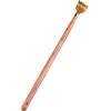 Long Wooden Back Scratcher with Rosewood Handle and Natural Horn, 40 × 3.5 cm, Reddish Brown view 1