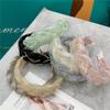 Blausky Yellow Organza Braided Rhinestone Headband view 3