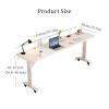 Height-Adjustable Overbed Table with Casters, Solid Wood, Bed Desk for Computers and Bedridden Patients view 2