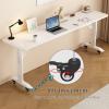 Height-Adjustable Overbed Table with Casters, Solid Wood, Bed Desk for Computers and Bedridden Patients view 4