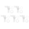 HEROFFIX Aquarium 3/8" Hose Barb Elbow Connectors, 1 Set, PP view 1