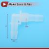 HEROFFIX Aquarium 3/8" Hose Barb Elbow Connectors, 1 Set, PP view 4