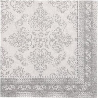 250 ROYAL Collection Napkins, 1/4-Fold, 40 x 40 cm, Gray Arabesque