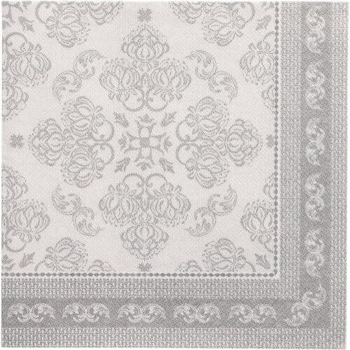 250 ROYAL Collection Napkins, 1/4-Fold, 40 x 40 cm, Gray Arabesque