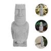 IMIKEYA Easter Island Moai Statue for Aquarium Garden Mini Sandstone Sculpture view 4