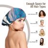 Alpine Scenery Vivid Sky Above Satin Sleep Bonnet, Double-Layer Hair Wrap for Curly Hair, Black, One Size view 3