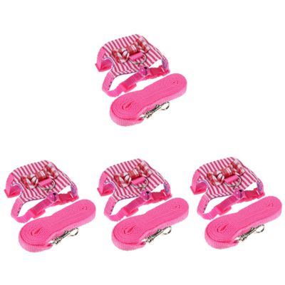 INOOMP 4-Piece Adjustable Pet Harness Set for Rabbits and Hamsters