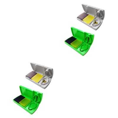 Healeved 4-Piece Medication Cutter, Plastic, Random Color