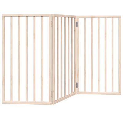 vidaXL Folding Dog Gate 3 Panels 150 cm Poplar Wood