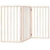 vidaXL Folding Dog Gate 3 Panels 150 cm Poplar Wood view 1