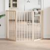 vidaXL Folding Dog Gate 3 Panels 150 cm Poplar Wood view 2