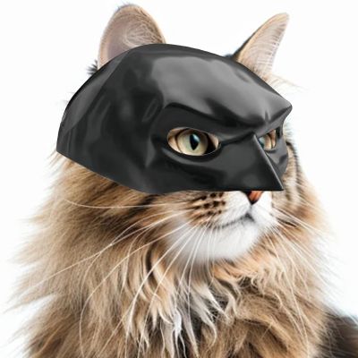 Black Batman Mask for Cats