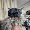 Black Batman Mask for Cats view 3