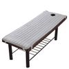 Morbuy Massage Table Fitted Sheet with Face Hole, Soft and Breathable, Light Gray, 70 x 190 cm view 1